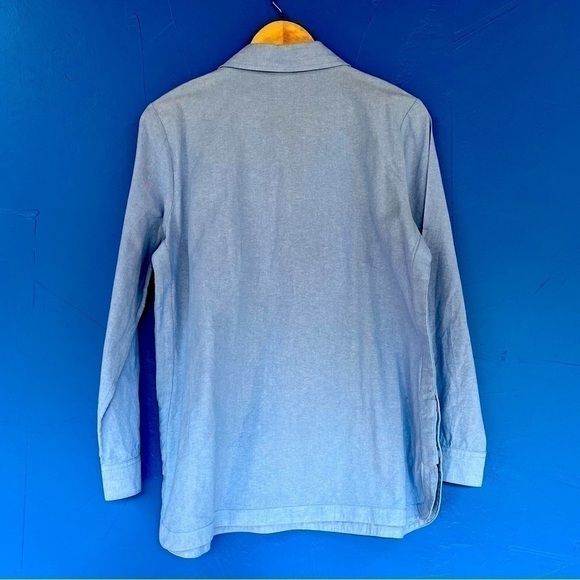 blue denim Blair women’s cotton tunic casual trend work office y2k 90s mature - Picture 2 of 5